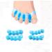 gwazi 2 Pairs Gel Toe Separators (Blue) Women Yoga Toes Bunion Corrector Toe Straighteners for Big Toe Spacers for Realign Toes Curled Toes Stretcher Overlapping Tightness Toe Spreaders(4 pcs)