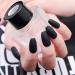 Handcess 24Pcs Black Ballerina Matte Coffin Nails - Full Cover Gel Nail Art Tips Set for Elegant Style - Buy Online on GoSupps.com