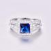925 Sterling Silver Royal Blue & White Quartz Mystic Eternity Promise Wedding Ring - Size 6 US6 - Perfect for Women - Buy Online on GoSupps.com