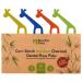 Organic Dental Floss Picks for Kids - Natural Biodegradable Floss Sticks with Strong Bamboo Charcoal Thread & Vegan Corn Starch Handle - No Plastics & No Artificial Flavours