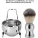 Premium Stainless Steel Shaving Tool Set | Shaving Brush Beard Brush Holder & Soap Bowl Perfect for Beauty Salons & Home Use | International Shipping Available - Buy Online on GoSupps.com
