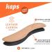 Kaps Leather Carbon Shoe Insoles 6 Pair Pack - Men and Women - Size 44 EUR / 11 US - Activated Carbon Underlayer - Replacement Inserts - Buy Online on GoSupps.com