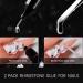 2PCS Nail Glue Pen Resin Polishing Agent Kit with Tweezers - DIY Gel Nail Polish Adhesive for Jewelry and Nail Art - Buy Online on GoSupps.com