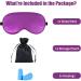 Sleep Mask for Women Men Silk Eye Mas Blindfold with Adjustable Strap Carry Pouch Earplugs Breathable&Soft Eye Cover Night Mask for Sleeping Travel Yoga Airplane (Purple) - Buy Online on GoSupps.com