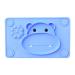 Greenwater silicone suction plate for babies |Plates remain in position with suction function |Food and BPA-free suction plates for children Blue