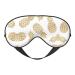 Golden Pineapple Background Sleep Eye Mask - Soft Blocks Light Elastic Nighttime Blindfold Ideal for Plane Travel Eliminate Fatigue Golden Pineapple Background 1 Count (Pack of 1)