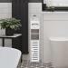 TUOXINEM Small Bathroom Storage Cabinet with One Rod for Small Spaces Over The Toilet Storage Cabinet for Bathroom Storage Slim Toilet Paper Storage Cabinet with 4 Tier Design Fit Mega Roll (White) - Buy Online on GoSupps.com