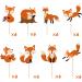 Orange Glitter Dessert Cupcake Topper Animal Fox Theme Baby Shower Boy Girl Happy Birthday Party Theme Decor Supplies - Buy Online on GoSupps.com