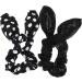 Zac's Alter Ego Set of 2 Bunny Shape Scrunchies - 1 Plain & 1 Polka Dot Black - Buy Online on GoSupps.com