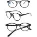 Koosufa Anti-Blue Light Reading Glasses for Men & Women - Round Anti-Fatigue Visual Aid Available in Multiple Strengths (1.0 to 4.0) - Stylish Matte Black - Buy Online on GoSupps.com