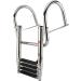 YaeMarine Stainless Steel 4-Step Telescoping Folding Dock Ladder for Boat, Yacht, Swimming Pool - Durable and Convenient - Buy Online on GoSupps.com