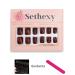 Sethexy Short Square Nails - 24Pcs Shiny Pure Color Acrylic Press on Nails for Women & Girls - International Shipping Available - Buy Online on GoSupps.com
