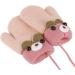 Toddler Kids Winter Warm Plush Knitted Gloves with String | 1-3Yrs | Pink/Bear - Buy Online on GoSupps.com