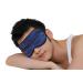 FakeFace Breathable Pure Silk Soft Eye Mask Blindfold Nap Sleep Mask Eye Shades for Men or Women Navy