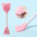 Pink Facial Cream Spatula Silicone Face Mask Brush Mask Beauty Tool-Double Heads Skincare Applicator Tools for Facial Masks Apply Cream Makeup Brushes and Tools Accessories