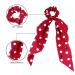 8 Pieces Chiffon Elastic Hair Belts - Floral & Dots Pattern Hair Accessories for Girls & Women Ponytails - Buy Online on GoSupps.com