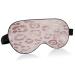 xigua Rose Gold Leopard Print Sleeping Eyes Mask with Adjustable Strap Breathable Blackout Comfortable Sleeping Eye Mask for Men&Women104