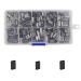 The Fisherman 150 pack/210 pack/300 Pack Double Barrel Crimp Sleeve Kit Copper Crimping Loop Sleeve Fishing Line Tube Connectors in 3 Mixed Sizes
