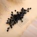 Kercisbeauty Black Rhinestones Beads Hair Comb for Wedding Brides Small Cute Handmade Hair Piece for Prom Special Events Women Girls Gothic Jewelry - Buy Online on GoSupps.com