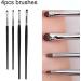 Eye Makeup Brushes Set 4pcs Small Head Dense Hair Soft Hair Easy Use for Eyeshadow Eyebrow Portable - Buy Online on GoSupps.com