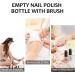 Frcolor 12 Pack Empty Nail Polish Bottles - Refillable Glass Containers for Nail Art & Makeup - 10ml Transparent Bottles for Women & Girls - Buy Online on GoSupps.com