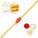 Ghasitaram Gifts Rakhi for Brother Rakhis Online - R50016 - Bracelet Rakhi with 200 GMS of Besan Barfi Rakhi Set with 200 gms of Besan Barfi