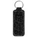 KLLRO RUO Chapstick Holder Keychain Fashion Lipstick Sleeve Lip Balm Portable Pocket Lip Gloss Tube Holder Clip-on Makeup Travel Accessories - Black Leopard