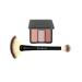 EVE PEARL Blush Trio Blush Palette Long Lasting Skincare Makeup And Dual 204 Fan Highlighter Hypoallergenic Brush Set Make up Kit- Sweet Cheeks