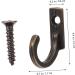PRETYZOOM 50pcs Hook up Retro Keychain Coat Hooks Wall Hooks for Coats Hanging Hooks Furniture Wall Hanging 2.2X1.7cm Assorted Color - Buy Online on GoSupps.com