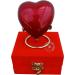 Red Heart Cremation Keepsake Urn with Brass Stand - Mini Pet Memorial - Buy Online on GoSupps.com