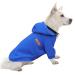 Hualisiji dogs hoodie dogs sweatshirt fleece sweater dog chihuahua sweater warm and light with a soft texture easy to wear and light colors (L Dark Blue) l Dark Blue