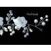 Catery Silver Crystal Pearl Hair Vine Headband for Bride Wedding - B-Silver-40CM - Buy Online on GoSupps.com
