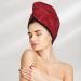Vintage Burgundy Microfiber Hair Towel - Soft Super Absorbent Quick Dry Wrap for Long Curly & Thick Hair - Buy Online on GoSupps.com