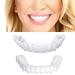 Flipped warm 2 pairs of artificial teeth veneers teeth set at the top and bottom false teeth for plug in veneers for plug in temporary teeth for men women
