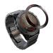 Abanen for Fenix 5X/Fenix 5X Plus Watch Bezel, Stainless Steel Polished Adhesive Cover Anti-Scratch Protector Cover Ring for Garmin Fenix 5X/Fenix 5X Plus (Black-red)