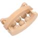 Wooden Massage Roller with 10 Beads - Deep Tissue Stress Relief Handheld Massager for Neck & Foot - Buy Online on GoSupps.com