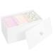 Delipply Tampon box for bathrooms tampons and pads storage containers for women periodic organizer container white/opulent garden 7.87x5.0x5.12inches
