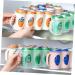 Alipis 2pcs 4 Holder Plastic Refrigerator Hand Can Storage Section Pull Beverage Green Type Organizer Green 10.5X30CM - Buy Online on GoSupps.com