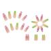 Nail Art Patches Beautiful and Fashionable Nails Finger Decorations Beauty and Decorative Supplies Long Ballet Nails Matching Summer Finished Flame Fake Nails W112 Summer Flame