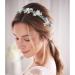 IYOU Shiny Crystal Wedding Headband Rhinestone Green Hair Band Leaf Vintage Prom Bridal Hair Accessories for Women - Buy Online on GoSupps.com