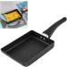 Frying Pan Kitchen Cookware Grill Pan Rectangular Non Stick Saucepan Plastic Handle Black Omelet Frying Pan Maifan Stone Small Frying Pan Square Grill Pan with Meat Vegetables or Go Camp Cooking - Buy Online on GoSupps.com
