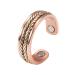 EnerMagiX Braided Tri Tone Pure Copper Rings Magnetic Rings for Women with 2 Magnets Copper Magnetic Jewelry for Ladies