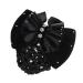 Oikabio Black Velvet Bowknot Barrette Hair Snood Net for Women