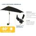 Sport-Brella Versa-Brella SPF 50+ Adjustable Umbrella with Universal Clamp - Premium Sun Protection | Black | Ships Internationally - Buy Online on GoSupps.com
