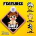 2pcs Baby on Board Car Warning Sticker Set with Suction Cups - Highland Cow Design - Buy Online on GoSupps.com