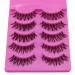 Bluelans 5 Pairs Messy Cross Fake Eye Lash False Eyelashes Extension Makeup