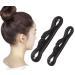 Magic hair knot maker with snap lock foam sponge styling roll updos curlers braiding tools for women and girls (small + tall) 2 pieces