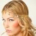 Zoestar Boho Head Chain Gold Leaf Tassel Hair Jewelry Bridal Headpiece Festival Headband for Women and Girls