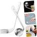 Lurrose Left-Handed Stainless Steel Cutlery Set - 5-Piece Spoon & Fork Utensils for Seniors - Ergonomic Design Perfect for Easy Dining - Buy Online on GoSupps.com