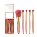 Makeup Brush Kit For Eyeshadow Foundation Blush & Concealer With Storage Tray Travel Friendly Makeup Brush Staples Eco Friendly Cruelty Free (Bean Sand)